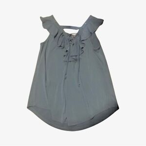 BCX STYLE-Green-Tank top with lace-up design and cut out back